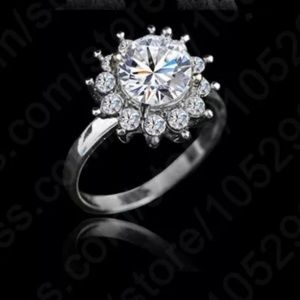 3 Carat C.Z .925 Sterling Silver Ring, 12 2mm C.Z